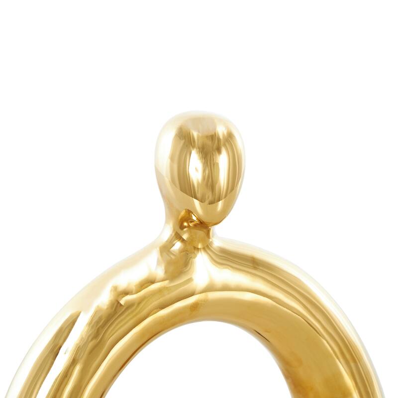 Silver or Gold Ceramic Abstract Arched Family Decorative Sculpture (Set of 3)