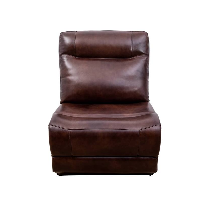 Brown Top Genuine Cowhide Leather 6-Piece Multifunction Living Room Sofa Set