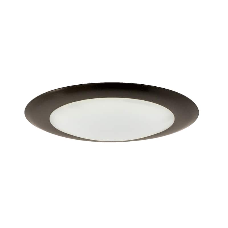 Nora Lighting Opal 6" Wide LED Retrofit Flush Mount Bowl Ceiling - White