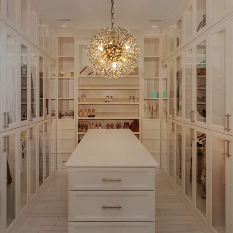 Kenira Mid-Century Modern Glam 6-Light Globe Starburst Chandelier Crystal Foyer Pendant Lights