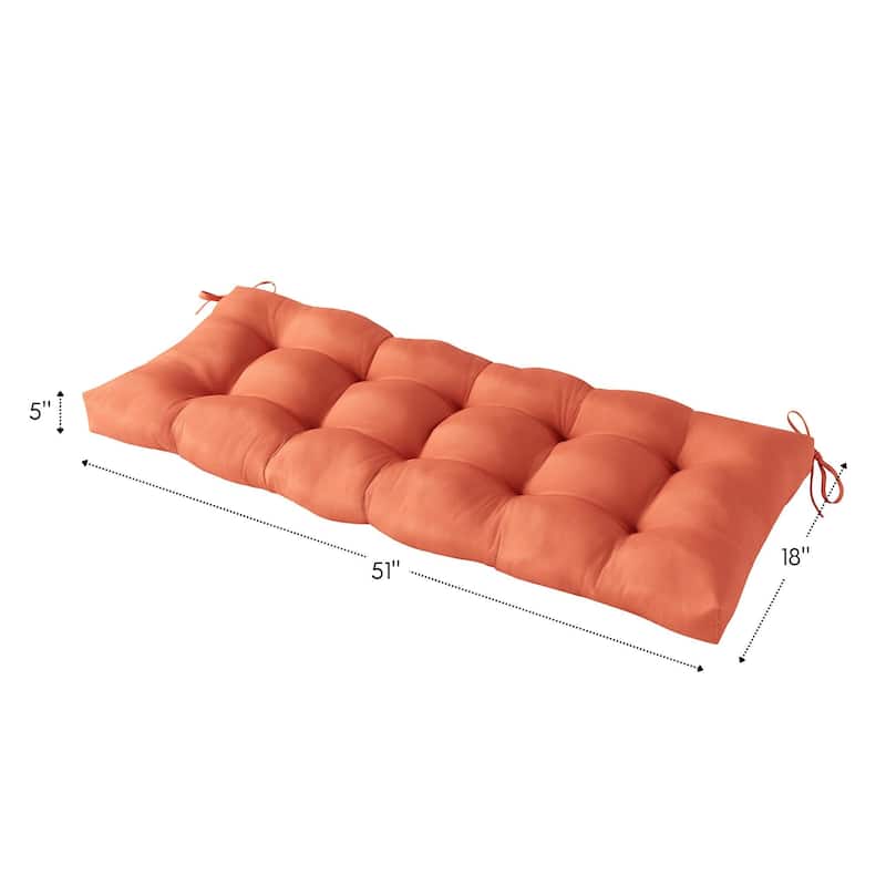 Outdoor Rust Tufted Bench Cushion (Cushion Only)