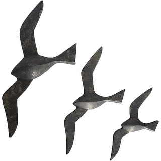 Renwil Skyward 3 Piece Wide Wall Art, Charcoal - Grey - Bed Bath ...