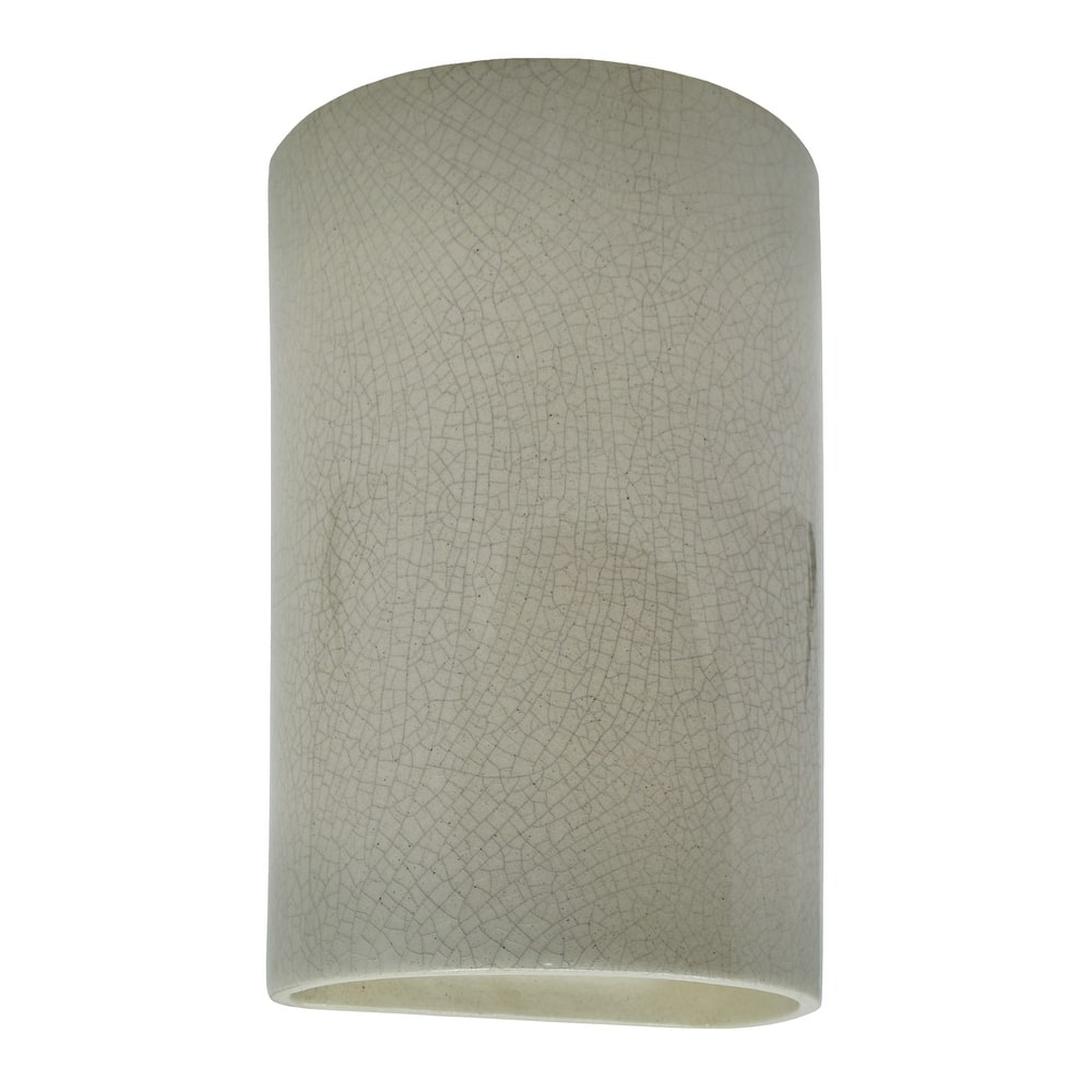 Justice Design Ambiance - Large ADA Cylinder Wall Sconce - Closed Top (Outdoor) - Replaceable Bulb