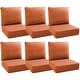 preview thumbnail 110 of 121, Gymojoy 24"x22"x6" Patio Thick Cushions & Pillows Set - Deep Seat Indoor/Outdoor Water & Fade Resistant Six Sets - Orange