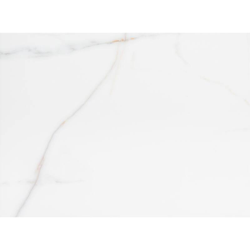 Chronos 10in x 13in White/ Gold Ceramic Wall Tile