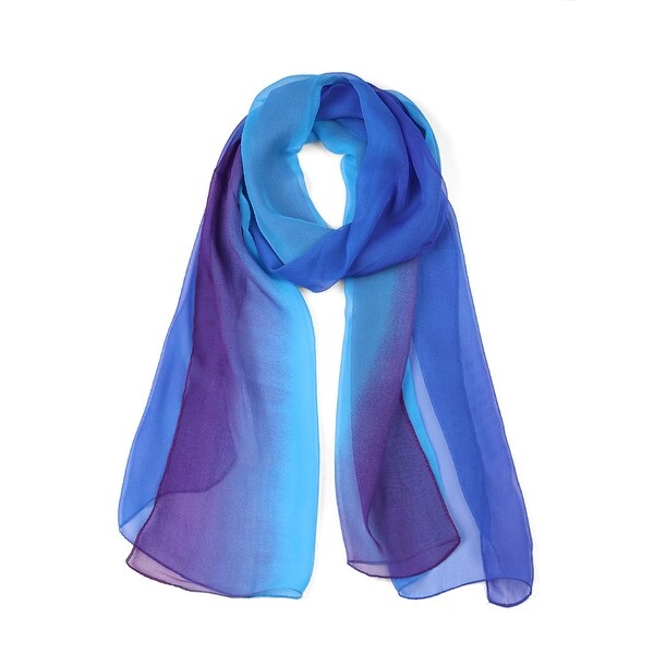 royal blue chiffon shawl