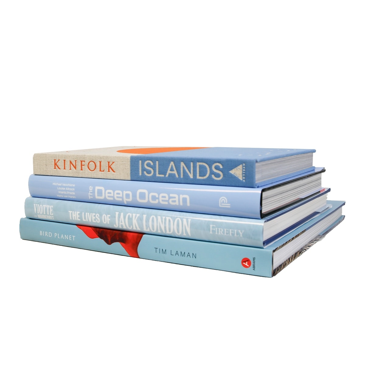 Decorative Books - Ocean Coffee Table Stack - 4 Blue Books