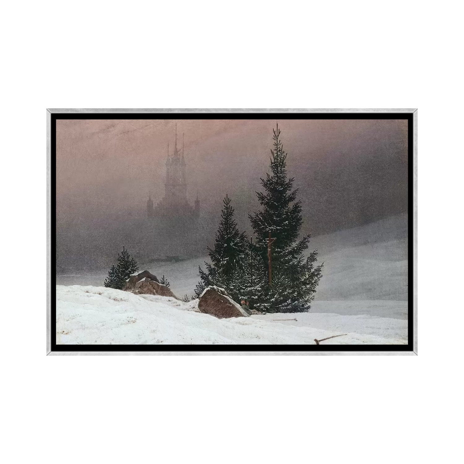 iCanvas "Winter Landscape with a Church, c.1811 " by Caspar David Friedrich Framed