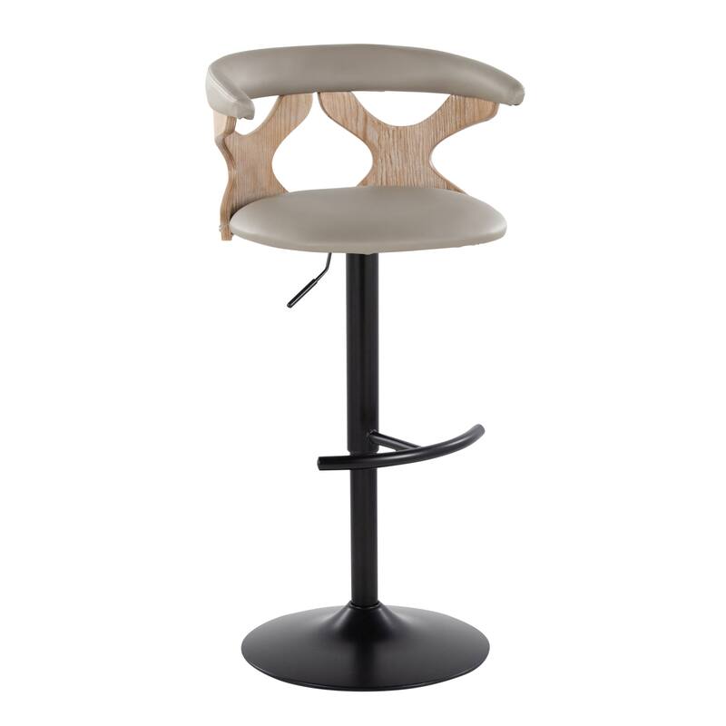 Carson Carrington Viby Adjustable Bar Stool with Rounded T Footrest (Set of 2)