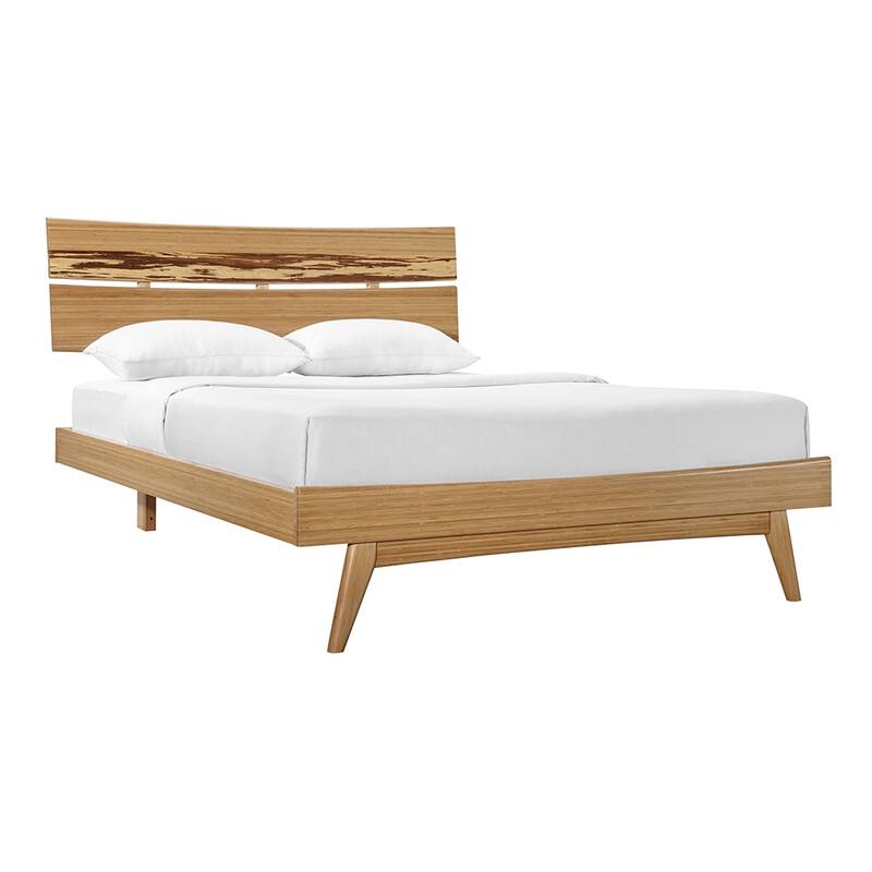 Sarah 4pc King Platform Bedroom Set with Dresser in Golden - Natural - Queen - 4 Piece