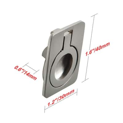 Utopia Alley Kent Cabinet Ring Pull Knob - Vintage Cabinet Brushed Nickel Hardware with Hand, 1.6"