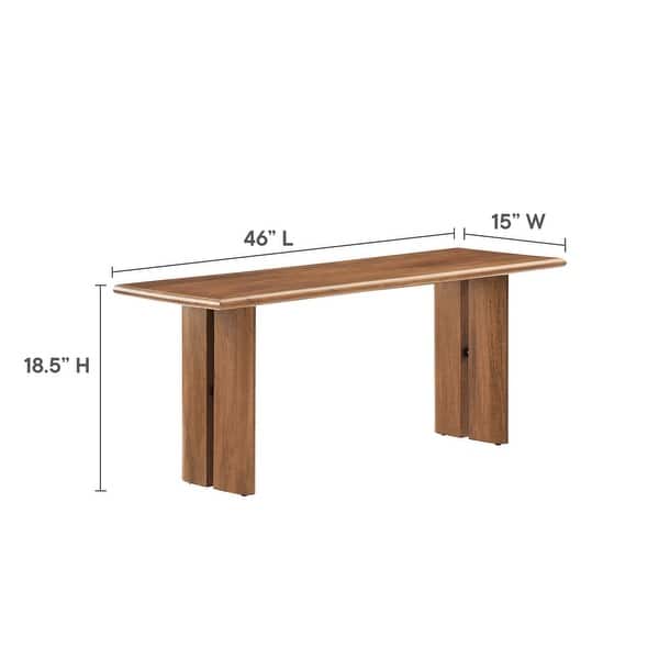 dimension image slide 0 of 4, Amistad 60" Wood Dining Table and Bench Set