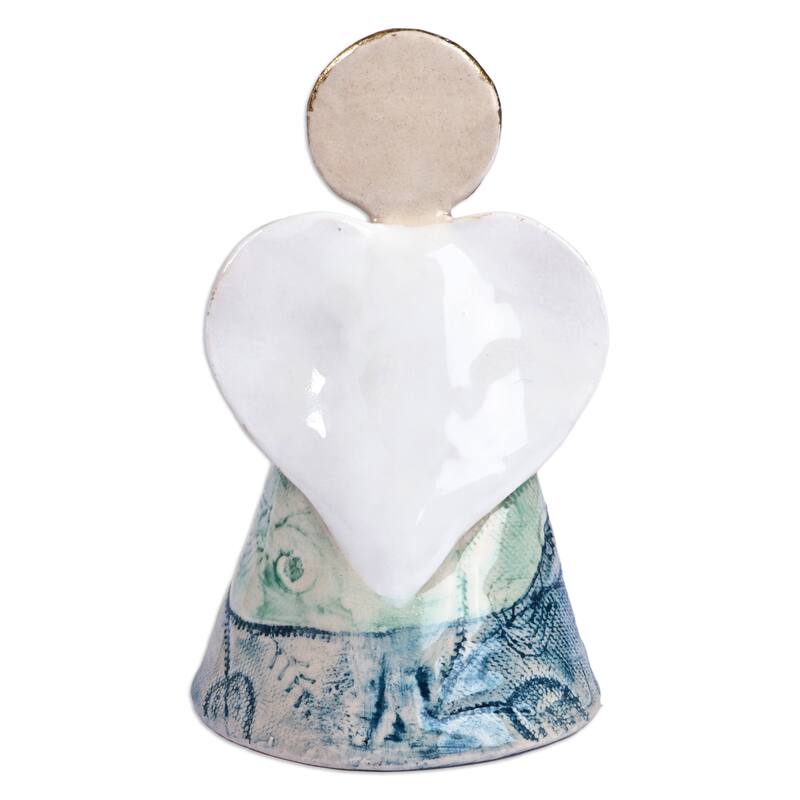 Novica Handmade Angelic Harmonies Decorative Ceramic Bell