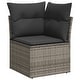 preview thumbnail 141 of 152, vidaXL Patio Sofa with Cushions Outdoor Seating Sectional Sofa Poly Rattan