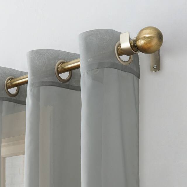 No. 918 Emily Voile Sheer Grommet Curtain Panel- Single Panel