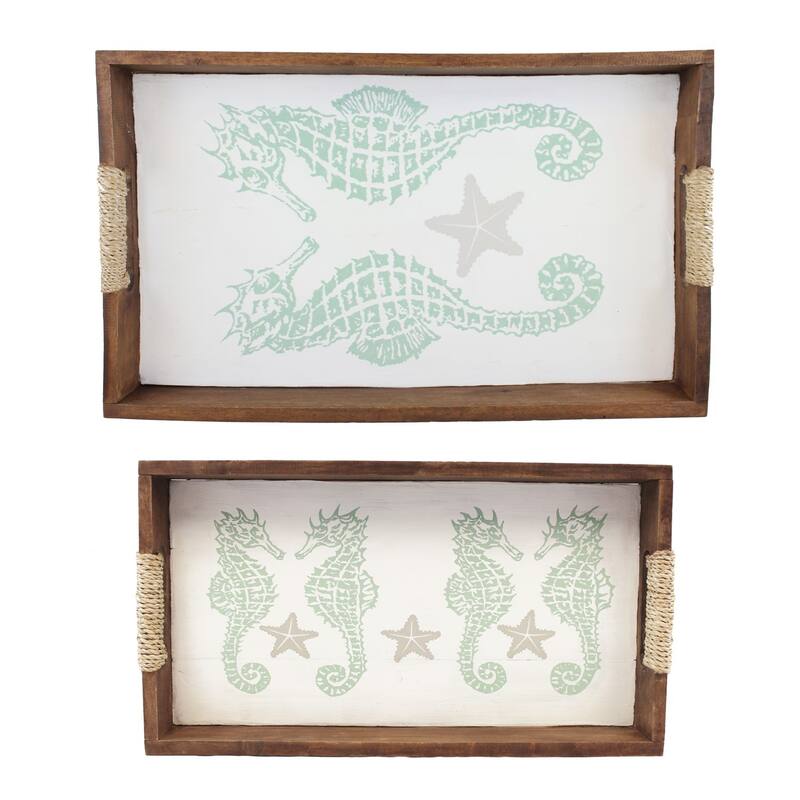 Set of 2 Seahorse Nesting Trays