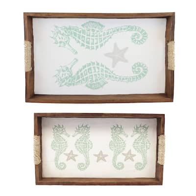 Set of 2 Seahorse Nesting Trays