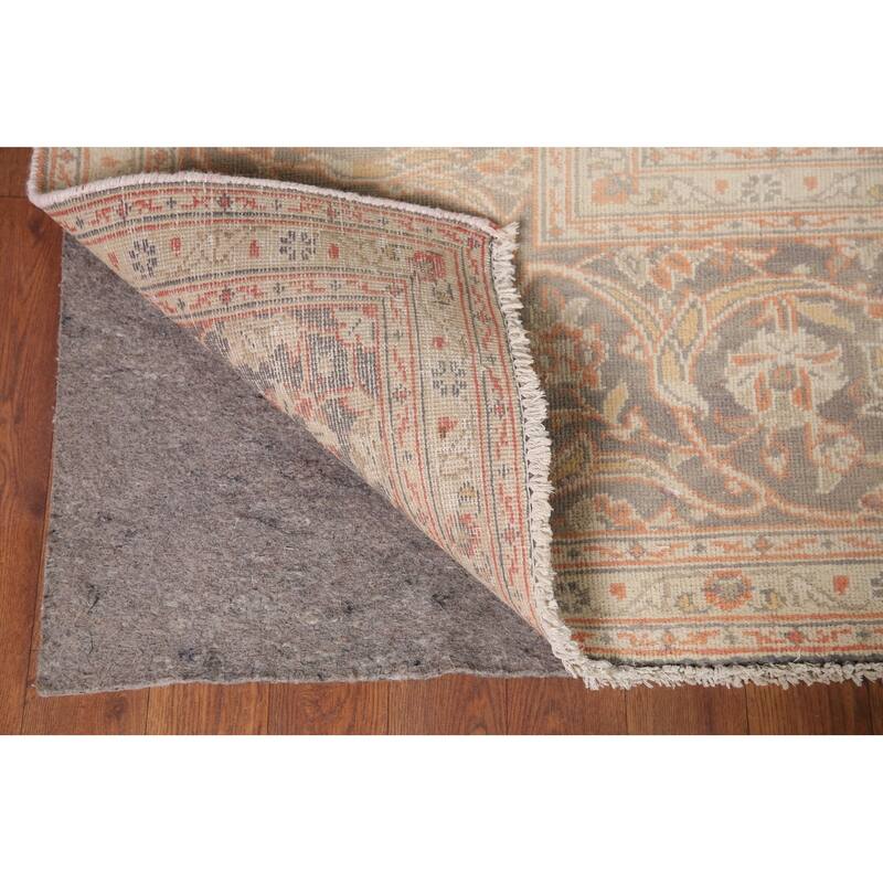 Traditional Kashan Persian Rug Hand-knotted Vintage Wool Carpet - 8'4" x 11'5"