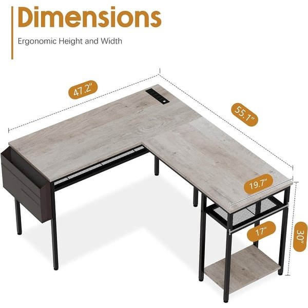 Futzca L Shaped Home Office Desk - Bed Bath & Beyond - 39432570