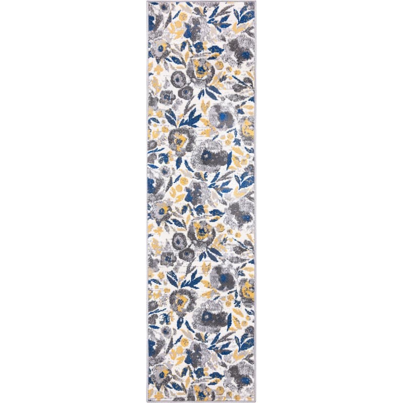 World Rug Gallery Vintage Modern Floral Area Rug