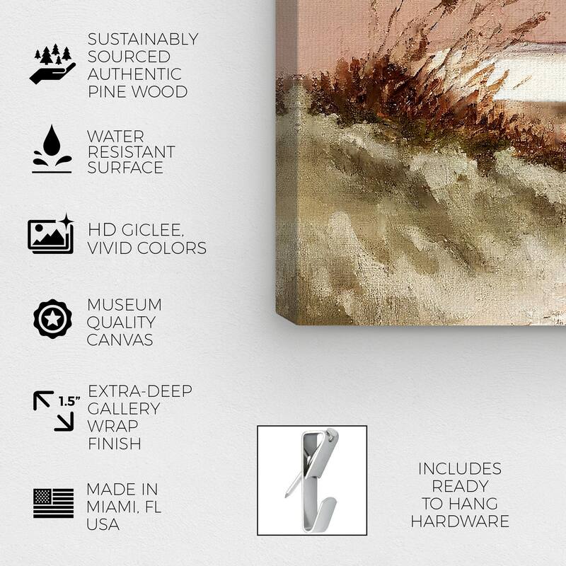 Wynwood Studio Nature and Landscape Landscape Brown and Amber Rustic Wall Art Canvas Print