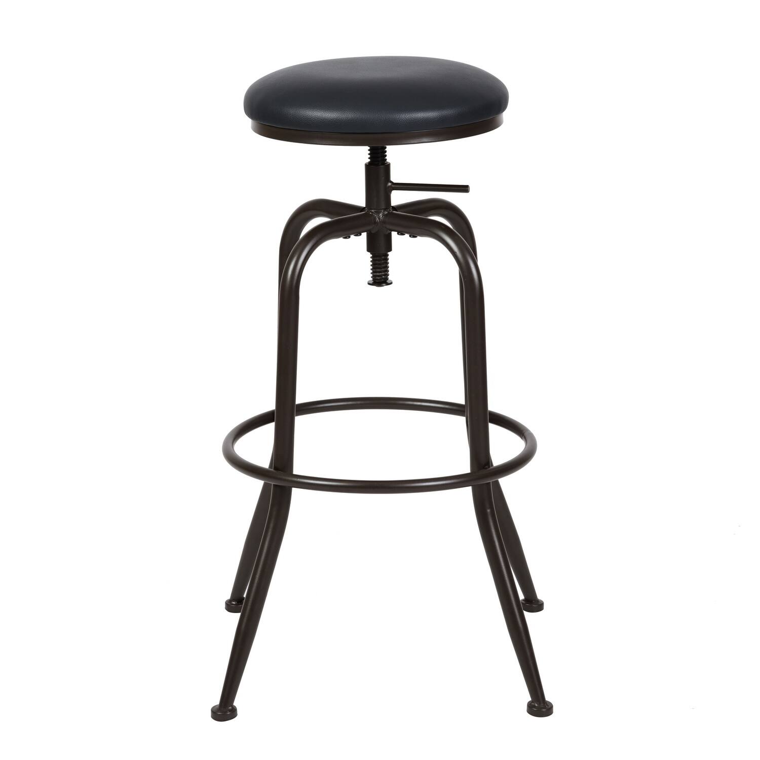Walker Bar Stools Height Adjustable Kitchen Stool with Cushion Seat ...