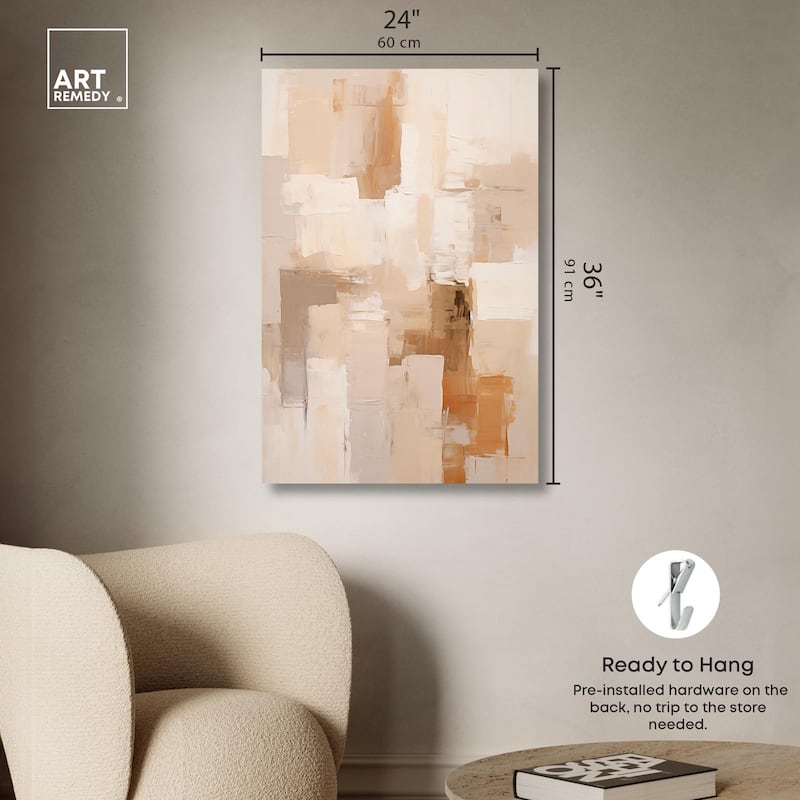 Sandstone Hush Canvas by Art Remedy, Gallery Wrapped