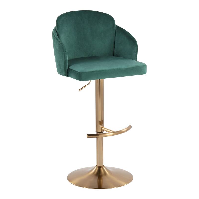 Porch & Den Dahlia Adjustable Bar Stool with Rounded T Footrest (Set of 2)