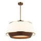 preview thumbnail 3 of 11, Varaluz Desert Flyer 6-Light Pendant - Satin Brass/Medium Walnut