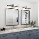 preview thumbnail 63 of 141, Apmir Metal Frame Tempered Glass Bathroom Vanity Mirror for Wall, Cloakroom, Bedroom