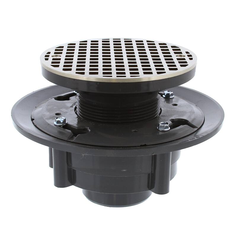 Jones Stephens D49007 2" x 3" Heavy Duty PVC Drain Base with 3" Spud - Natural