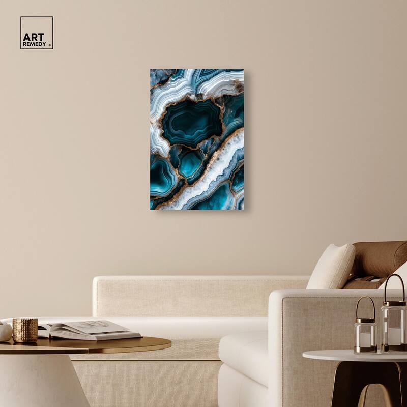 Teal Tectonic I Canvas by Art Remedy, Gallery Wrapped