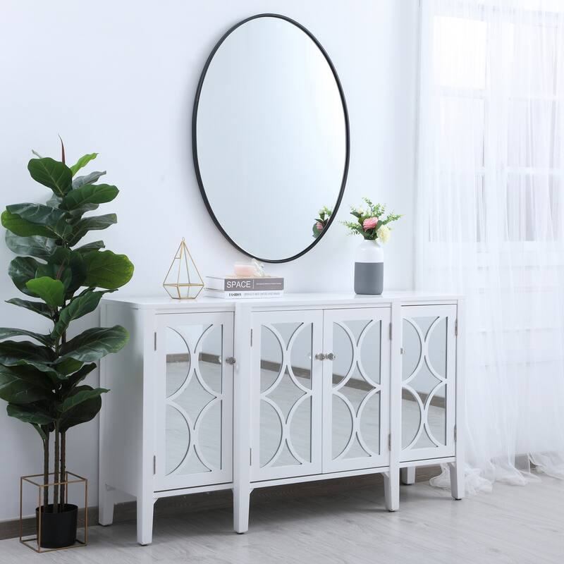 Carson Carrington Labbemala Metal Frame Oval Mirror