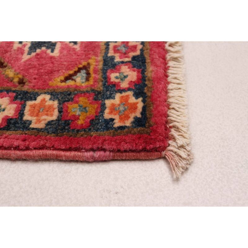 ECARPETGALLERY Hand-knotted Uzbek Ghazni Pink Wool Rug - 3'11 x 5'10