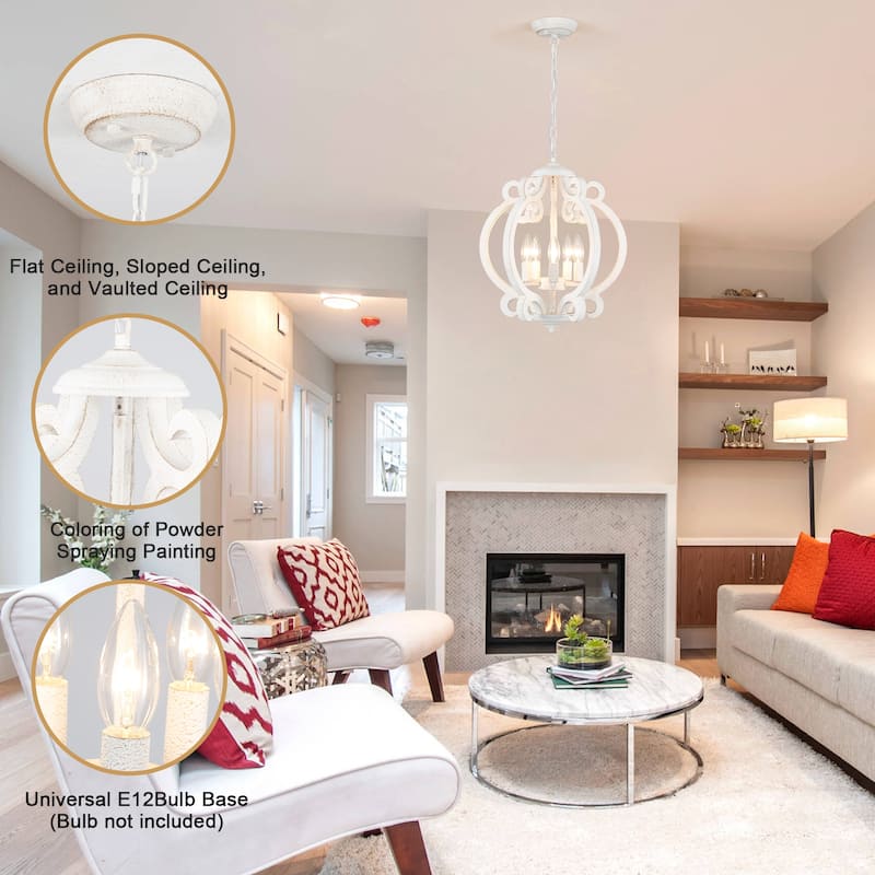 5-Light Candlestick Vintage Hanging Linear Chandelier Lighting Island Chandelier for Kitchen Island