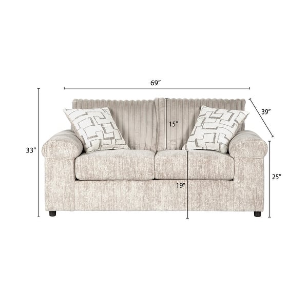 Roundhill Furniture Nason Wide Wale Corduroy Loveseat Bed Bath & Beyond 40531600