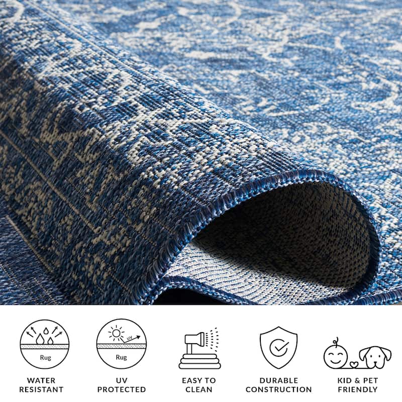 SAFAVIEH Courtyard Hasina Indoor /Outdoor Waterproof Patio Backyard Rug
