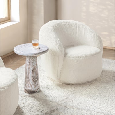 Classic Home Adley Plush Swivel Accent Chair