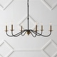 preview thumbnail 17 of 30, Nola 34.75" 6-Light Bohemian Farmhouse Iron LED Chandelier, by JONATHAN Y