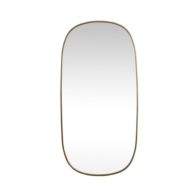 Indigo Home Metal Frame Oval Mirror 30x60 Inch - Brass