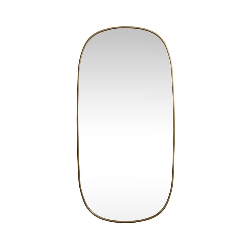 Indigo Home Metal Frame Oval Mirror 30x60 Inch