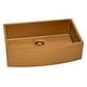 preview thumbnail 4 of 8, Ruvati 30-inch Apron-Front Farmhouse Kitchen Sink - Copper Tone Matte Bronze Stainless Steel Single Bowl - RVH9660CP - 8' x 11'