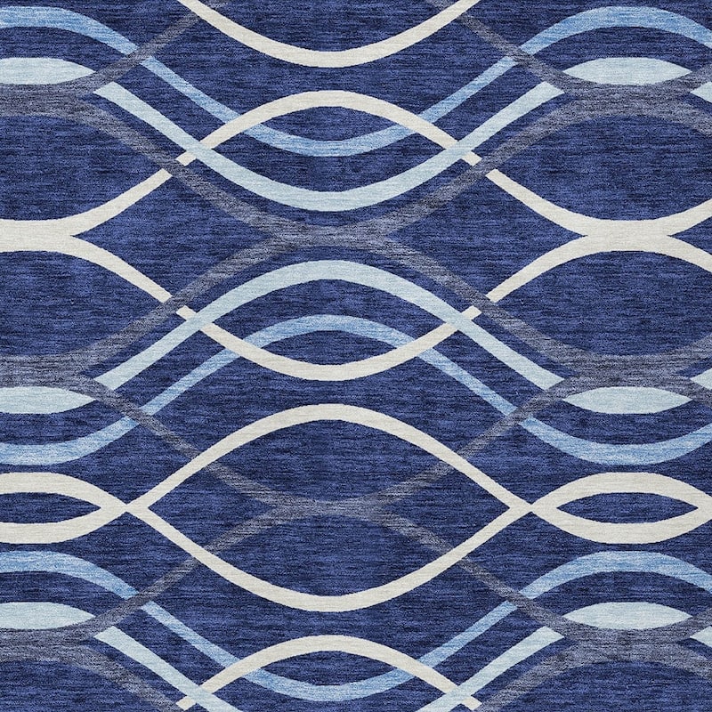 HomeRoots Abstract Transitional Rectangle Outdoor Rug