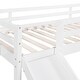 preview thumbnail 26 of 40, Modern and Playful Design Wood Loft Bed with Slide, Ladder and Chalkboard, Twin size