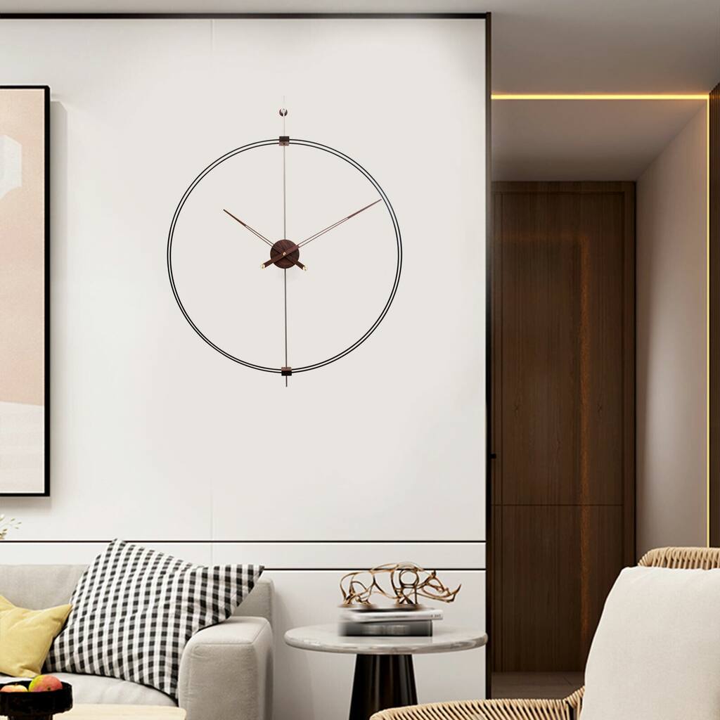Number Less Clock Pattern Modren Large Wall Clock Round Numberless Wall Clock - D23.62''xW5.7 ...