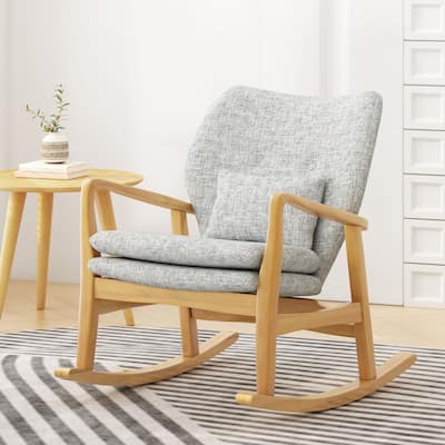 Benny Tufted Fabric Rocking Chair by Christopher Knight Home