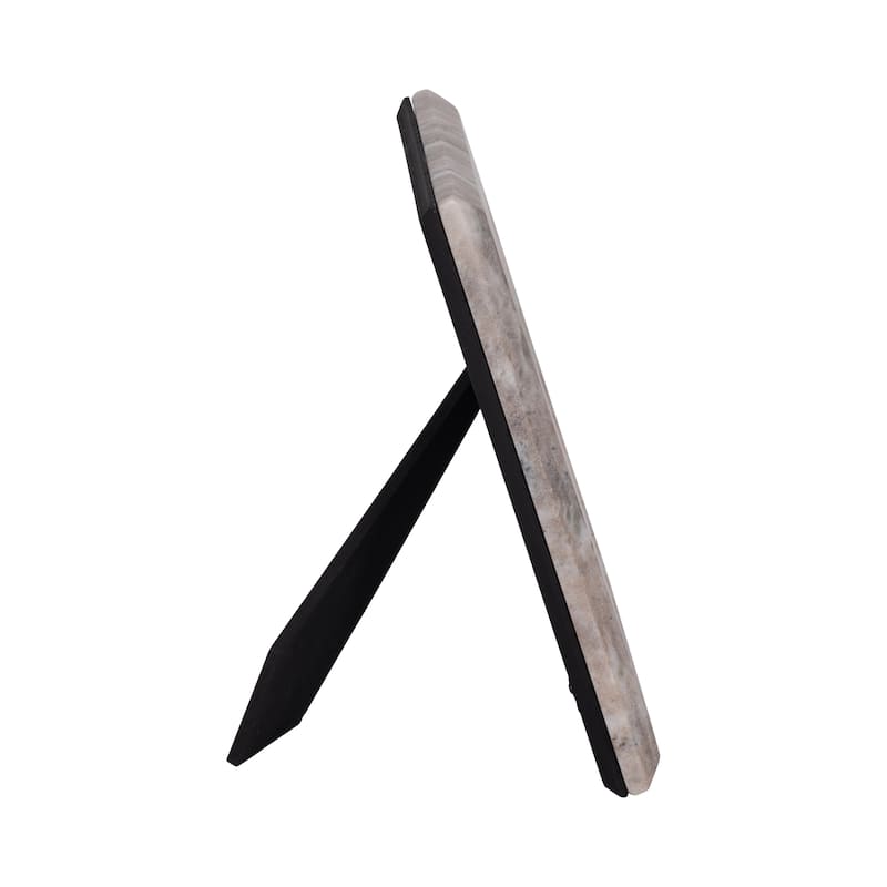 Sagebrook Home Curved Marble Photo Frame, Mocha, Rectangle