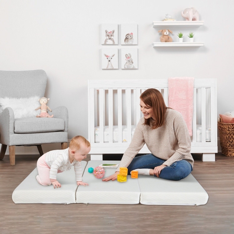 Tri Fold Pack n Play Mattress with 3 Inch Ultra Soft Foam 38 x 26 x 3.3 L x W x H On Sale Bed Bath Beyond 37477870