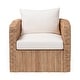 preview thumbnail 3 of 8, Rhinos Bohemian Light Brown Seagrass Tuxedo Arm Chair