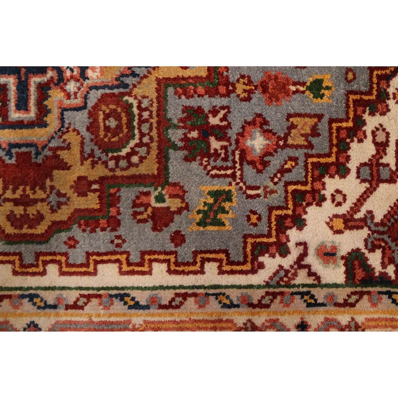 ECARPETGALLERY Hand-knotted Serapi Heritage Light Blue Wool Rug - 3'10 x 6'1